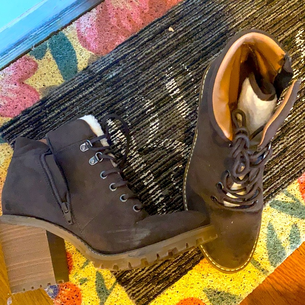 Lug Sole Booties Deep Chocolate - image 1